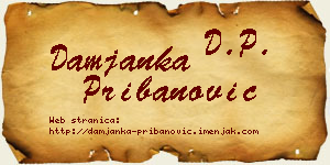 Damjanka Pribanović vizit kartica